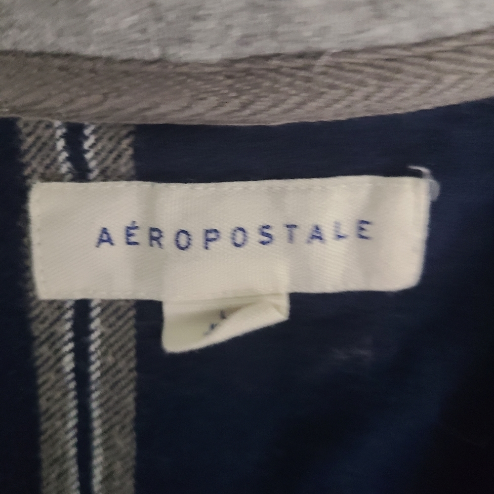 Aéropostale Button Up Flannel with Hood